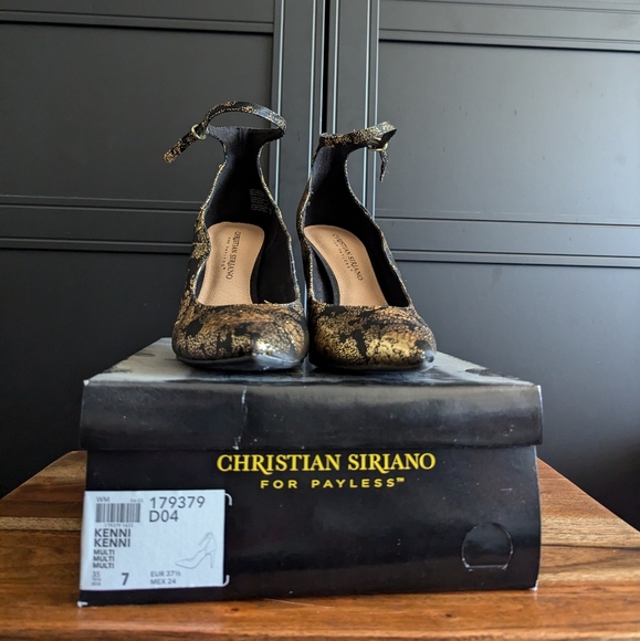 Christian Siriano Ankle Strap Heels Sz 7 - Picture 2 of 8